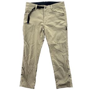 Slumberjack Mens Roll Up Tactical Pants Size 34x30 Stretch Hiking Outdoor Belted